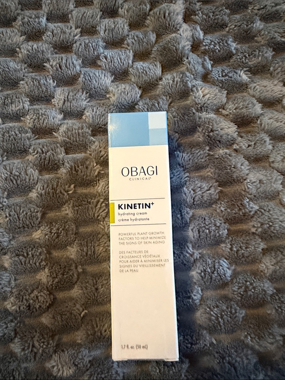 Obagi Kinetin+ Hydrating Cream — White, Light Blue, Yellow Accents